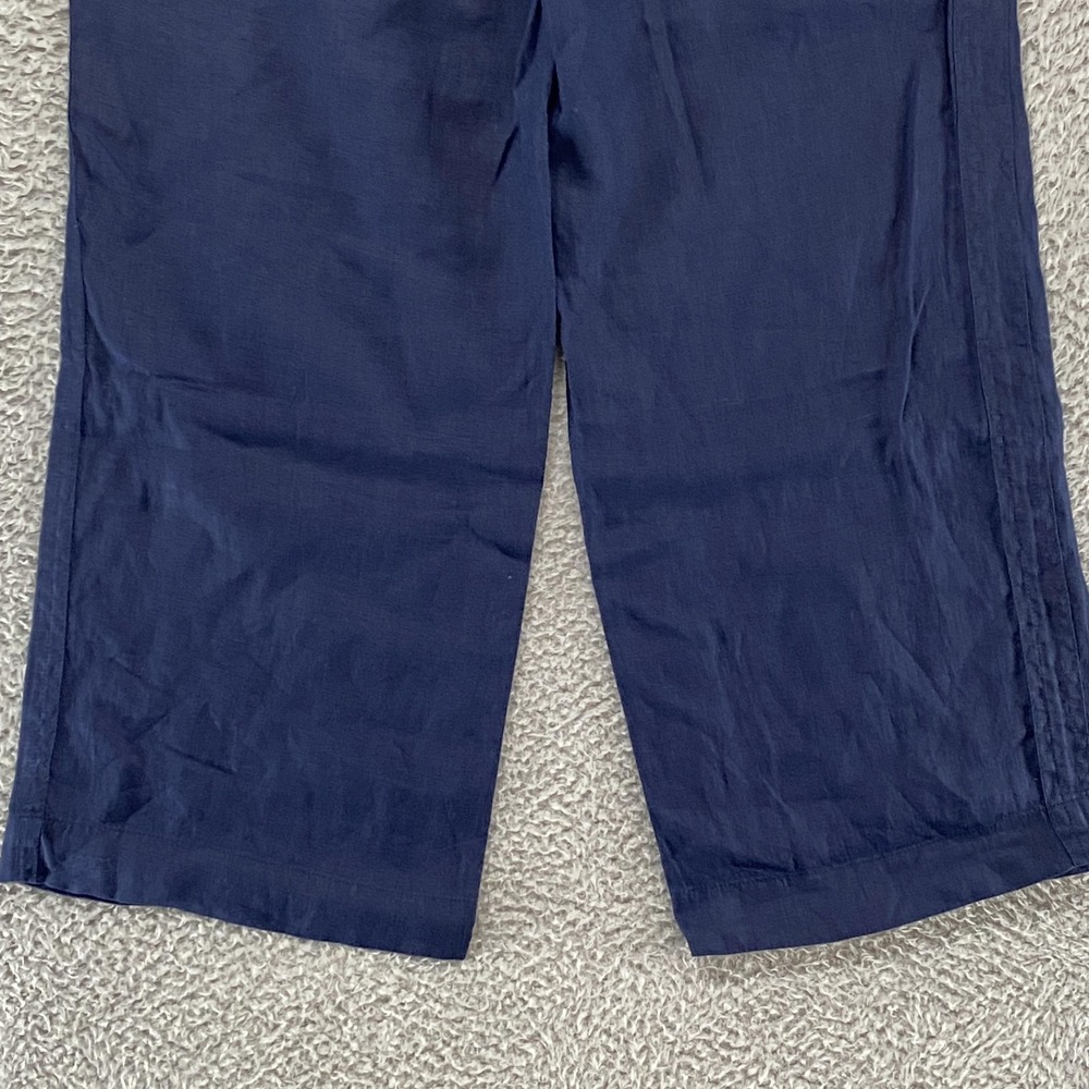 Quince Linen Wide Leg Pants Womens Large Blue Minimalist Neutral Travel Summer - Picture 12 of 15